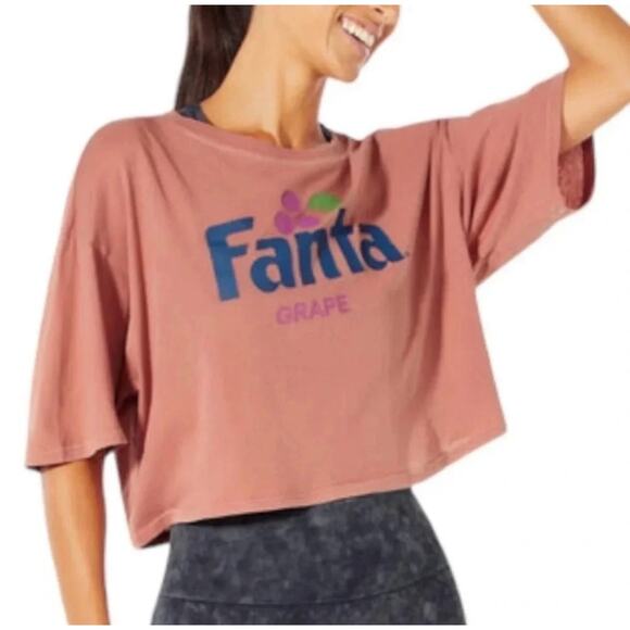 Wildfox x Coca-Cola Fanta Grape Alhambra T Shirt Pigment Ash Rose Women's M NWT - Picture 1 of 5